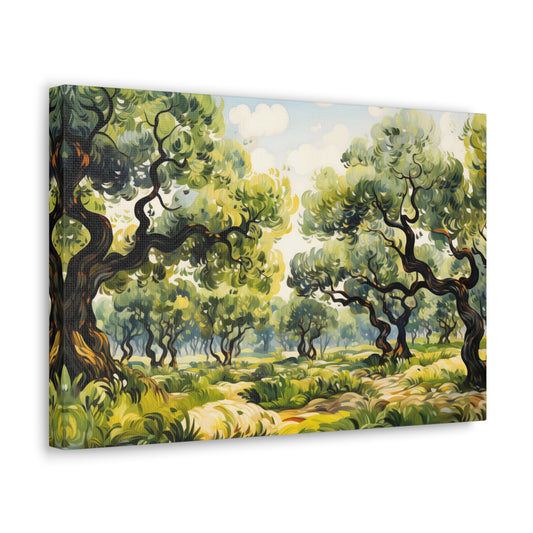 Van Gogh Inspired Orchard Canvas Print