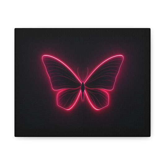 Neon Butterfly Canvas Print