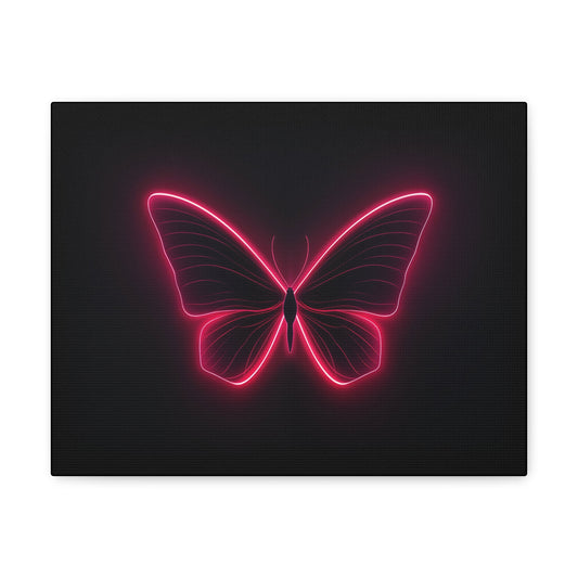 Neon Butterfly Canvas Print