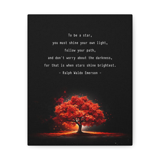 Midnight Luminescence Canvas Print with Quote