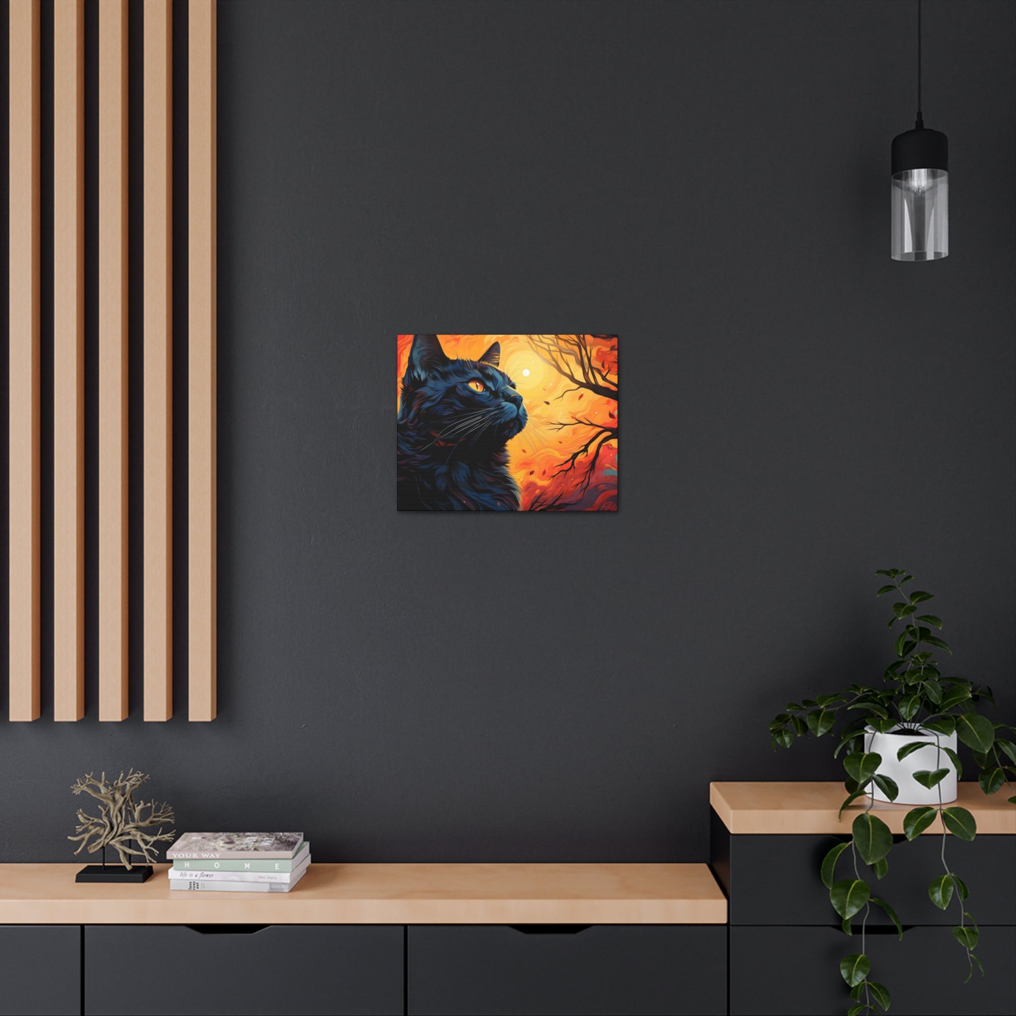 Fiery Sun Cat Canvas Print