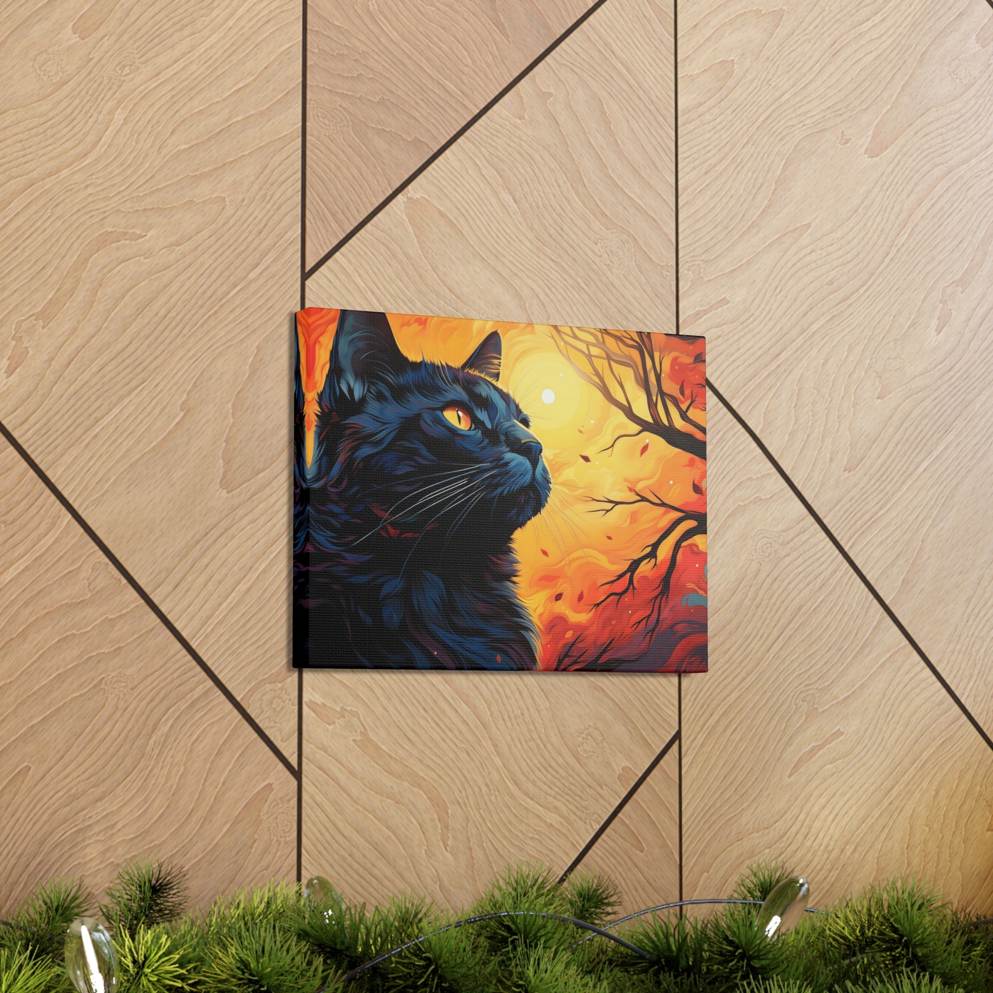 Fiery Sun Cat Canvas Print