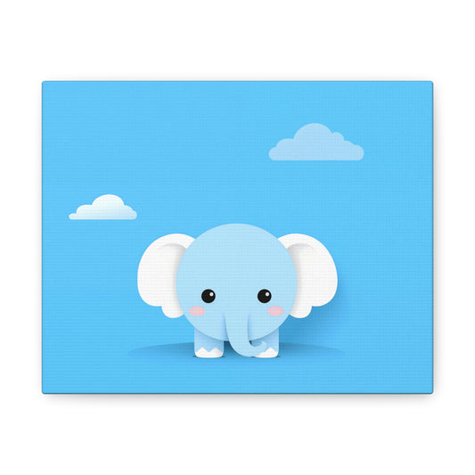 Sky-Blue Elephant Canvas Print
