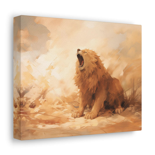Roaring Lion Canvas Print