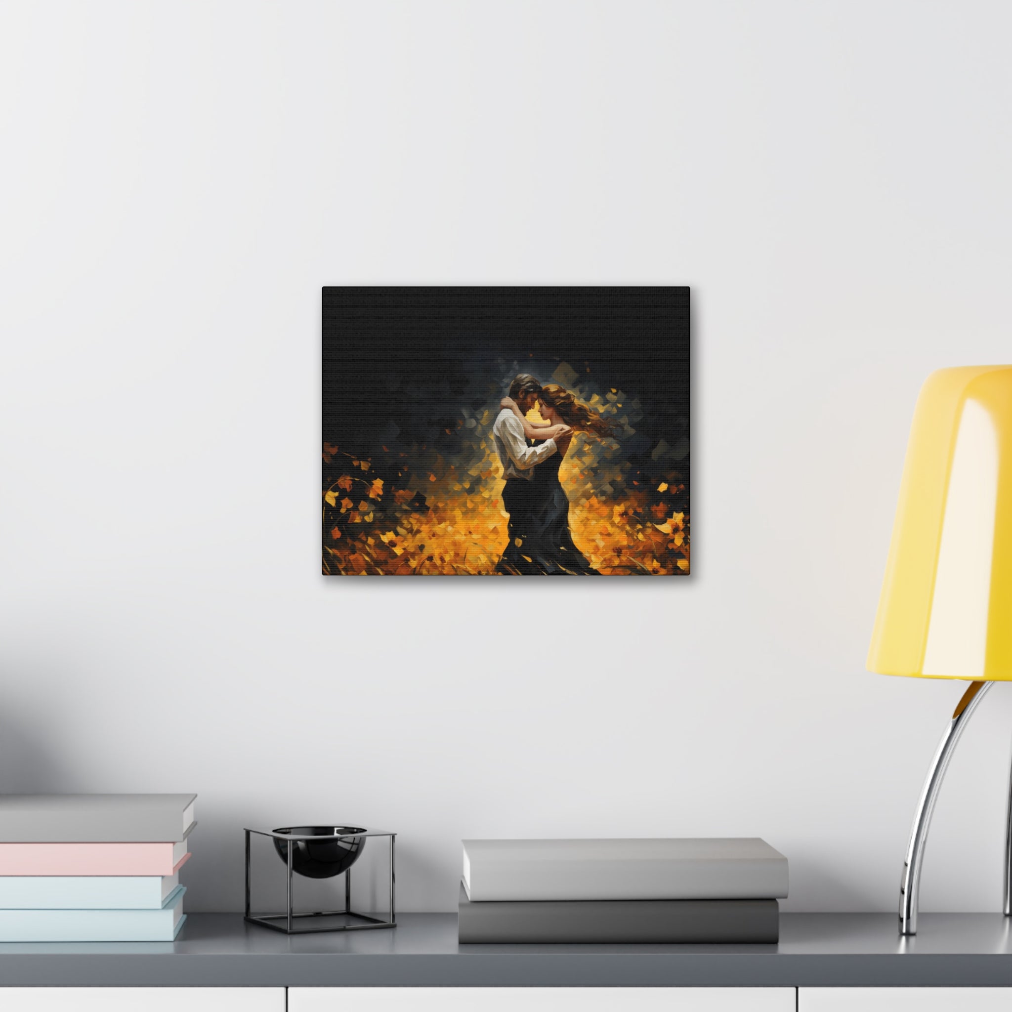Enchanted Lovers Embrace Canvas Print