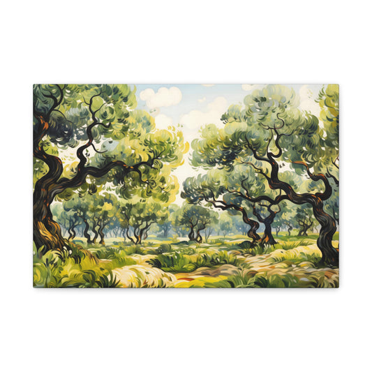 Van Gogh Inspired Orchard Canvas Print